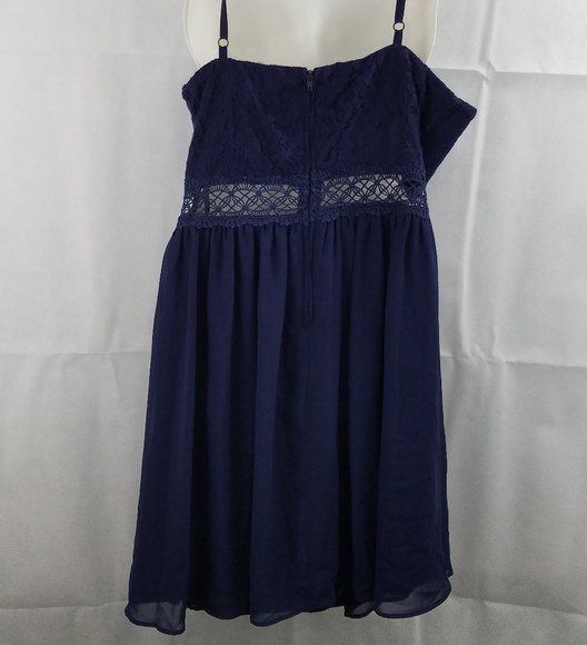 NWT BCX Navy Blue Dress w/Straps size 13 - Picture 7 of 7